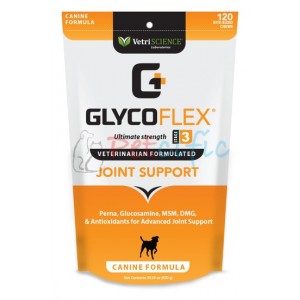 VetriScience GlycoFlex Stage 3 Bite-sized Chews For Dogs (120 Chews)