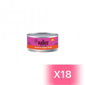 Rawz Cat Canned Food - Shredded Chicken & Pumpkin 3oz (18 Cans)