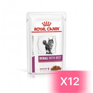 Royal Canin Veterinary Diet Feline Pouch - Renal Beef Flavour RF23 85g (12 Pouches)