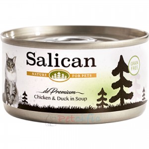 Salican Canned Cat Food - Chicken & Duck in Soup 85g