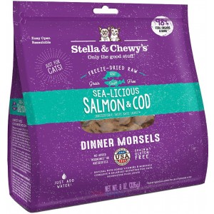 Stella & Chewy's Freeze Dried Adult Cat Food - Sea-licious Salmon & Cod 8oz