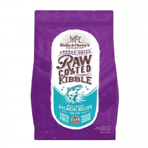 Stella & Chewy's Raw Coated Kibble Grain Free All Life Stages Cat Dry Food - Wild Caught Salmon Recipe 5lbs