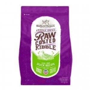 Stella & Chewy's Raw Coated Kibble Grain Free All Life Stages Cat Dry Food - Cage Free Duck Recipe 2.5lbs