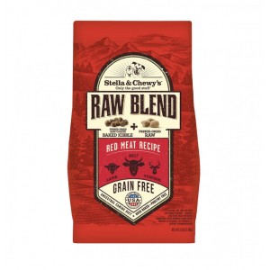 Stella & Chewy's Raw Blend Kibble Grain Free All Life Stages Dog Dry Food - Red Meat Recipe 10lbs