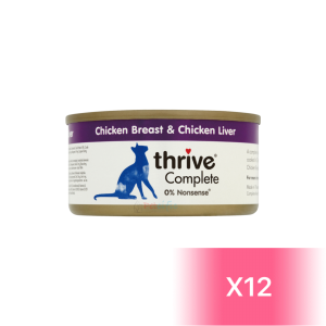 Thrive Canned Cat Food - Chicken and Chicken Liver 75g (12 Cans)
