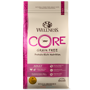 Wellness Core Grain Free Adult Cat Dry Food - Turkey & Duck 5lbs