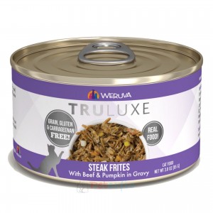 WeRuVa Canned Cat Food - Beef & Pumpkin in Gravy(Steak Frites) 85g