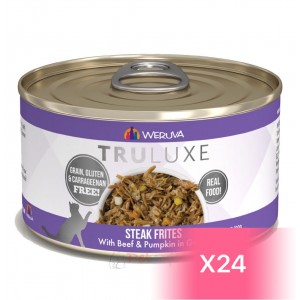 WeRuVa Canned Cat Food - Beef & Pumpkin in Gravy(Steak Frites) 85g (24 Cans)