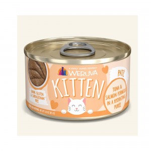 WeRuVa Kitten Canned Food - Tuna & Salmon Formula in a Hydrating Purée 85g