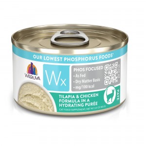 WeRuVa Canned Cat Food - Tilapia & Chicken Formula in a Hydrating Purée 85g