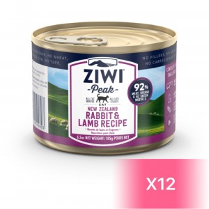ZiwiPeak Canned Cat Food - Rabbit & Lamb 185g (12Cans) 