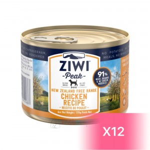 ZiwiPeak Canned Dog Food - Free-Range Chicken 170g (12 Cans)